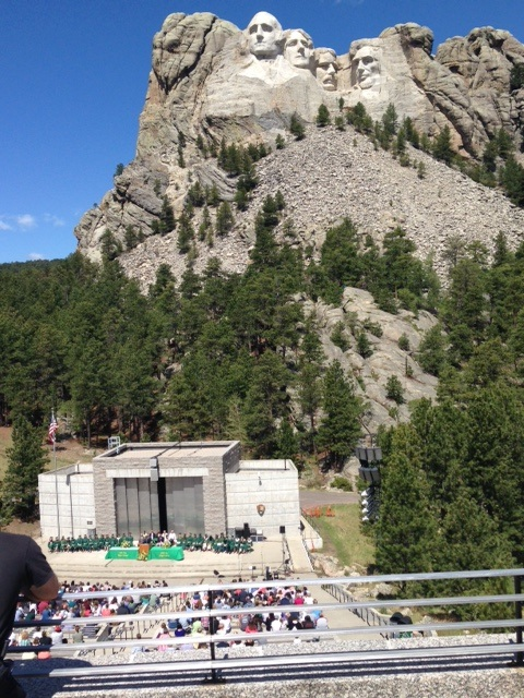 High School graduation at Hill City, South Dakota, at the foot of Mt. Rushmore